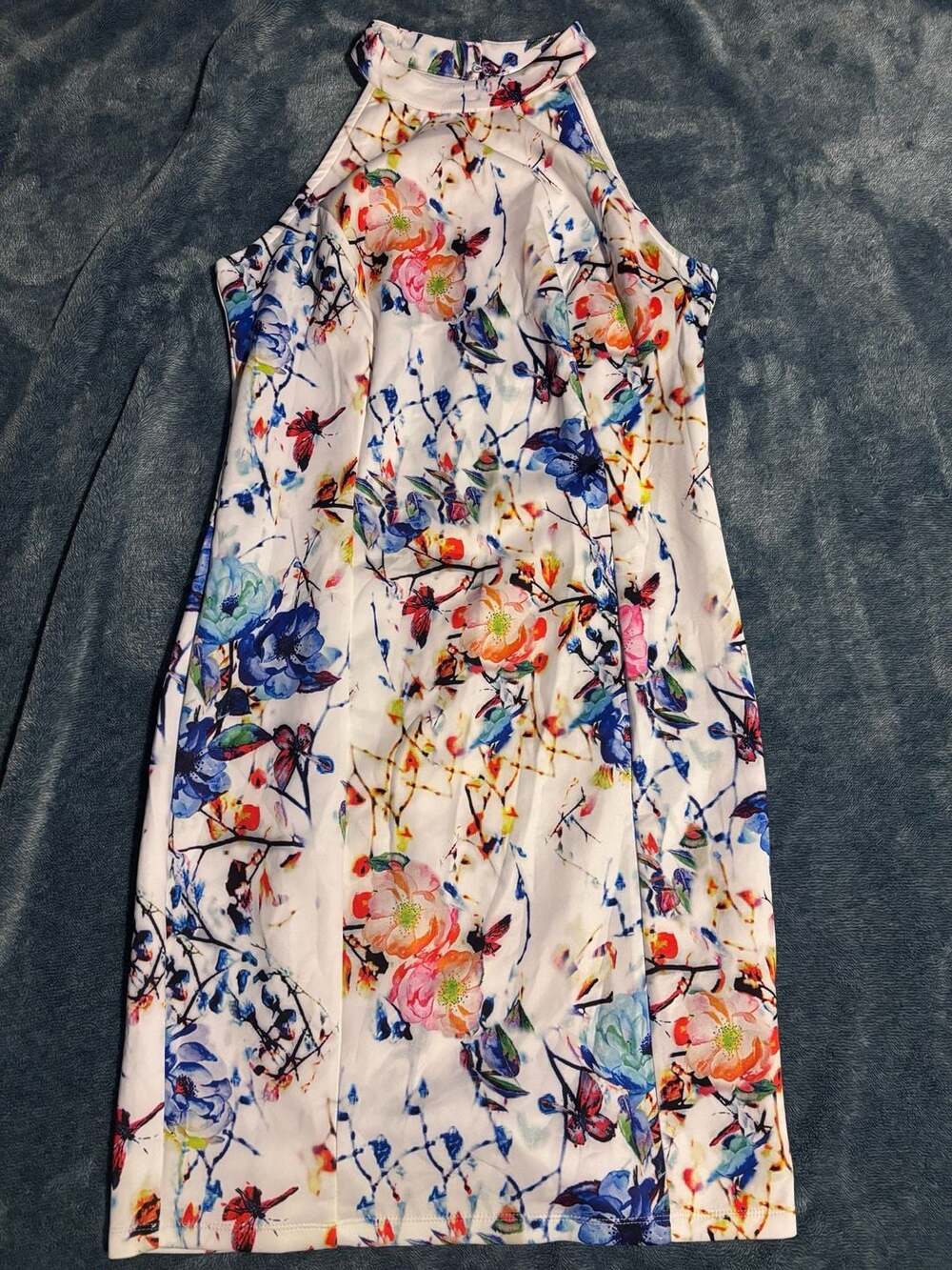 Venus Floral Halter Dress Size L